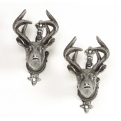 DEER HEAD GUN HANGERS  GRAY FINISH