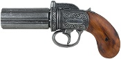British Pepperbox Revolver Replica  Brass
